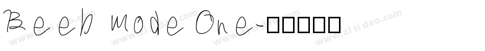 Beeb Mode One字体转换